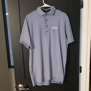 Greyson Clothiers Men's Blue Striped Polo Size Large